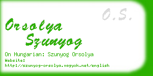 orsolya szunyog business card